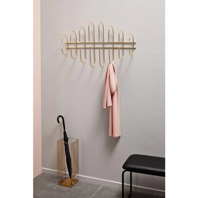 Not Yet Made - Made To Order Gold Contemporary Umbrella Stand For Sale - Image 5 of 7