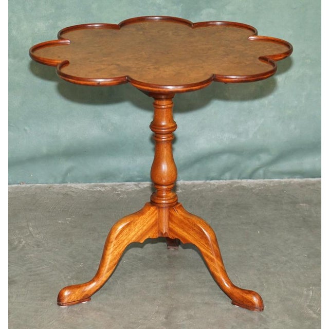 Wood Antique Pollard Oak Tripod Birdcage Dining Table after Thomas Chippendale For Sale - Image 7 of 17