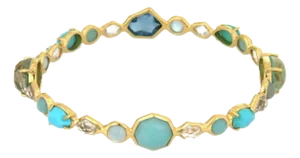 Ippolita Rock Candy Multi Gems 18k Yellow Gold Bangle Bracelet