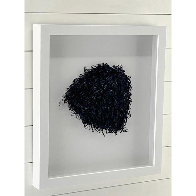 Very cute black shag swim cap that would look great in any coastal decor. Would also look very cute matched with a vintage...