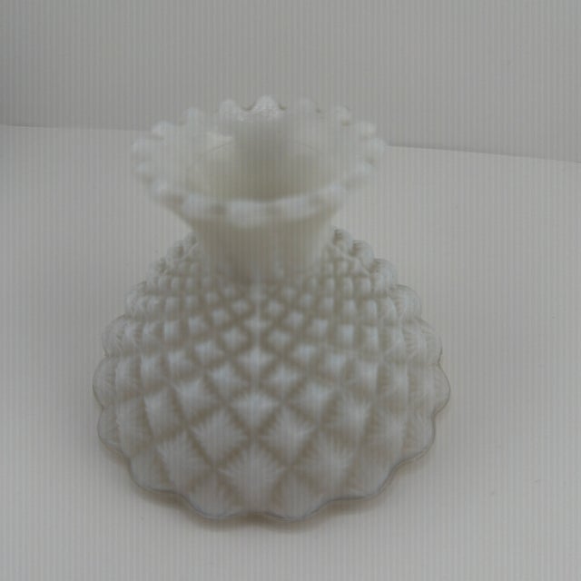 Elegant French milk glass pineapple jar produced by the renowned Portieux-Vallerysthal glassworks in Lorraine. Featuring...