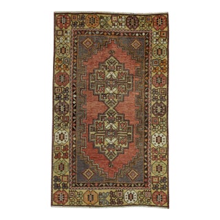 Turkish Vintage Rug 3'2" x 5'4" #20578 For Sale