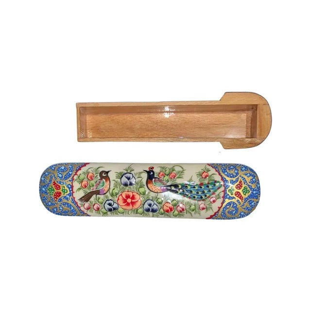 Traditional Handmade Persian Pen Case, Persian Khatam Sliding Pen Case For Sale - Image 3 of 7