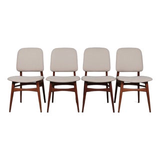 Vintage Dutch Dining Chairs in Teak by Louis Van Teeffelen for Wébé, 1960s, Set of 4 For Sale