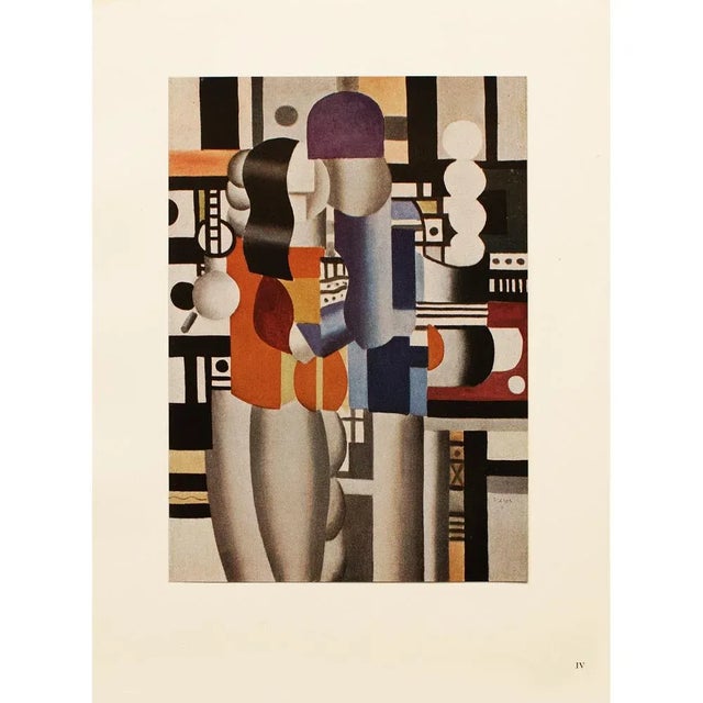 Paper 1948 After Fernand Léger "Man and Woman", First Edition Period Offset Lithograph For Sale - Image 7 of 8