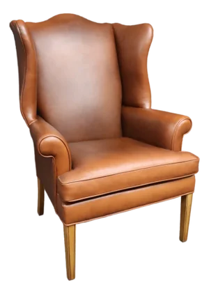 Ethan Allen Leather Wingback Chair