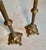 Pair Antique Decorated 29" Tall Solid Brass Floor Candle Stands Candlesticks Candle Holders, Circa 18th-19th Century For Sale In Greenville, SC - Image 6 of 12
