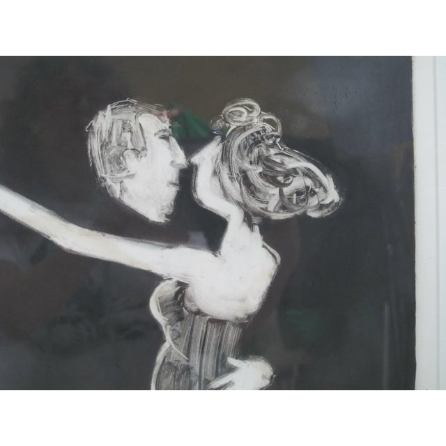 Irana (Roni) Shepherd (California), Dancers by Pyramid. Original mono print. Signed and titled in pencil at base. Well...