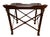 English Maitland Smith Leather, Bronzed Wrought-Iron and Glass Side Table For Sale - Image 3 of 11