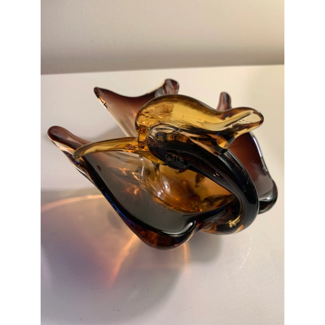 Mid 20th Century Vintage Murano Art Glass Swan Catchal For Sale - Image 4 of 7