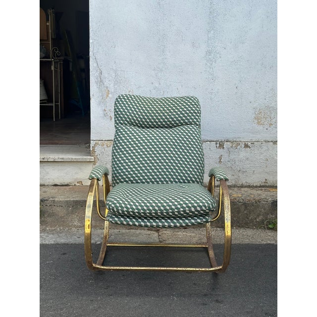 Vintage Italian Poltrona Rocking Chair by Guido Faleschini, 1970s For Sale - Image 6 of 6
