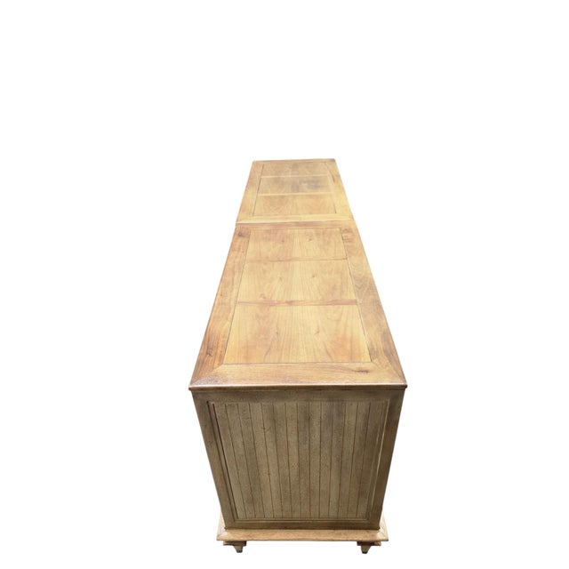 Late 20th Century Postmodern Burlwood & Fluted Door Nightstands With Matching Dresser, 3 Pieces For Sale - Image 10 of 12