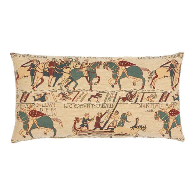 Bayeux Tapestry Cushion With Feather Filler - 33x60cm For Sale