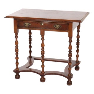Yorkshire High Point Elizabethan Burl Hall Table 20th C For Sale