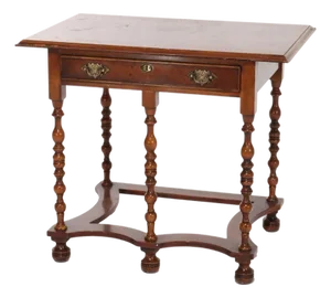 Yorkshire High Point Elizabethan Burl Hall Table 20th C
