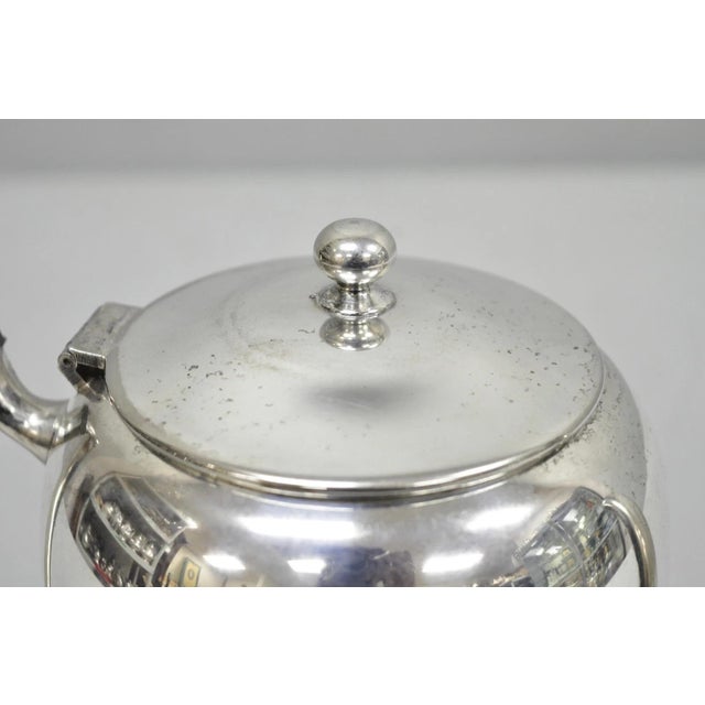 Vintage Abraham & Straus Victorian Silver Plated Bulbous Coffee Pot Teapot For Sale - Image 9 of 14