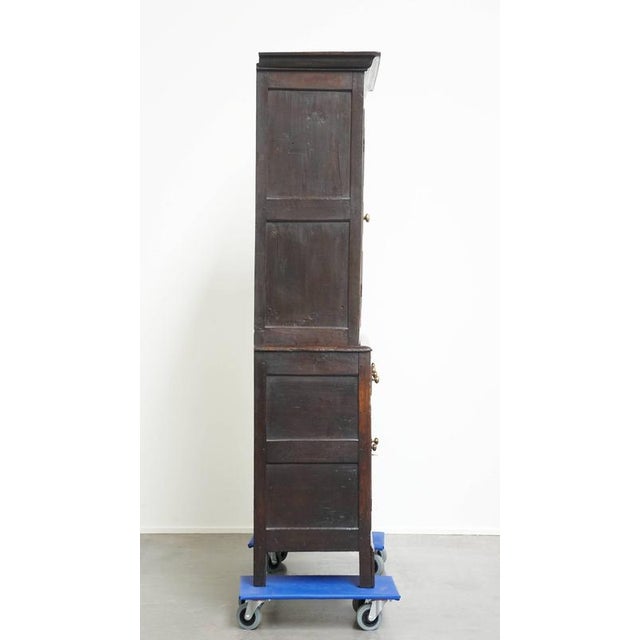 Antique Early 19th Century English Oak Food Cupboard For Sale - Image 3 of 10