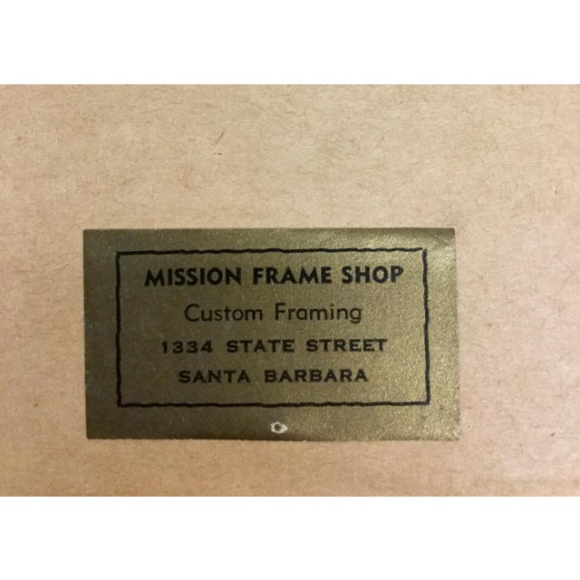 Black Antique Print of Woman Sitting, Framed For Sale - Image 8 of 11