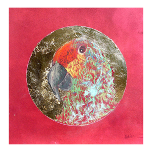 Contemporary Drawing, Parrot in a Golden Cameo