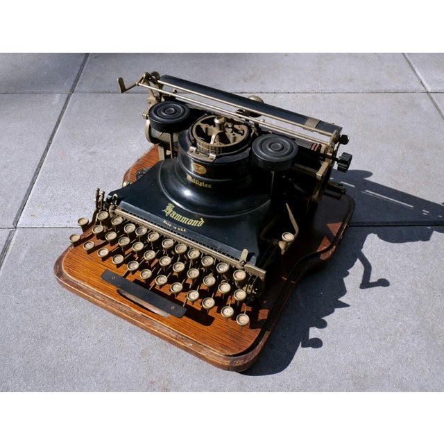Black Antique Typewriter from Hammond Multiplex, USA, 1915 For Sale - Image 8 of 16