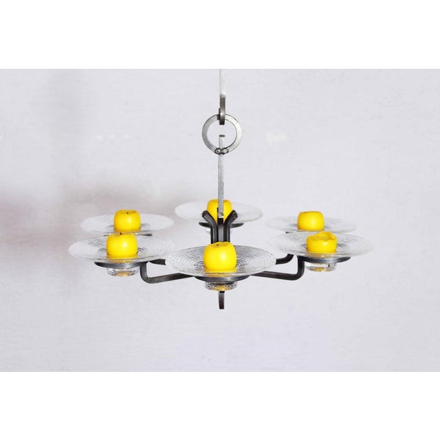 Art Deco Chandelier attributed to Erik Höglund, 1960s For Sale - Image 6 of 16