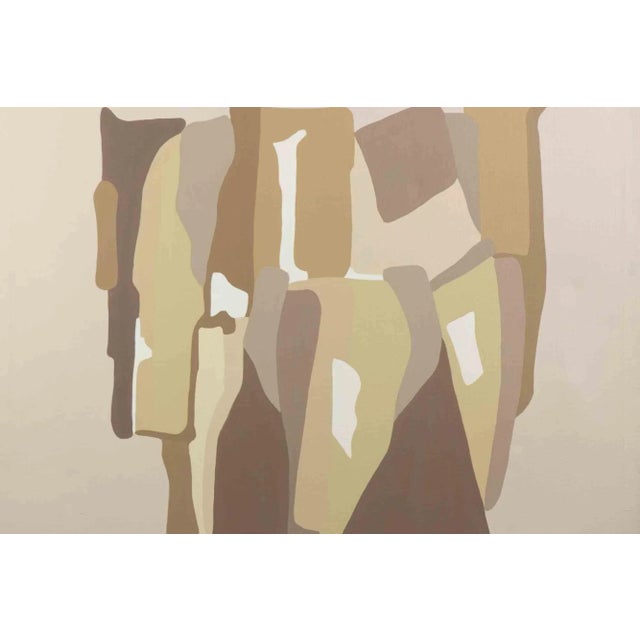 Modern Genny Puccini, Pink Composition, Acrylic on Canvas, 1970s For Sale - Image 3 of 4