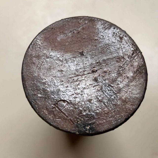 Minimalist Bizen Ikebana Flower Vase, 1950s For Sale - Image 13 of 18