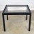 Mid-Century Modern Vintage Modern Blackened Oak Square Parsons Style Side Table With Glass Top For Sale - Image 3 of 13