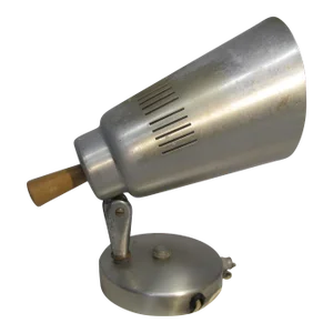 Mid 20th Century Aluminum Wall Lamp With Cone Shaped Shade 1950s