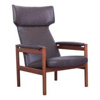 Wingback Armchair by Soren Hansen for Fritz Hansen, 1960s For Sale