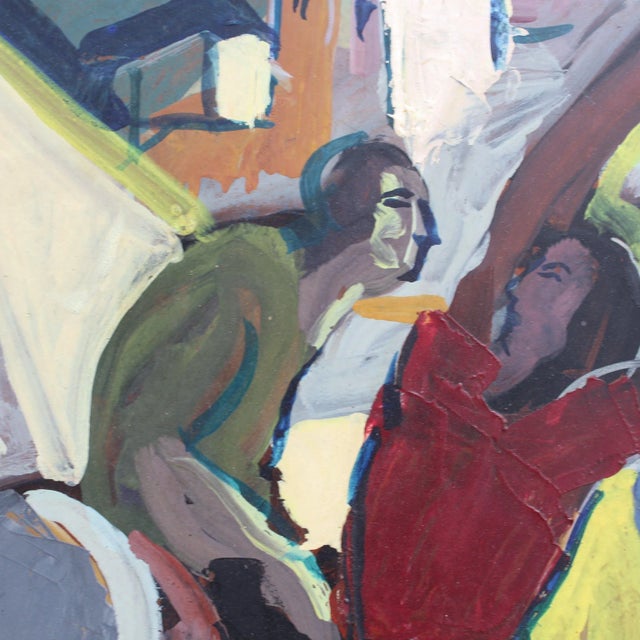 Lively Street Scene by Pierre Ambrogiani, 1960s For Sale - Image 8 of 18