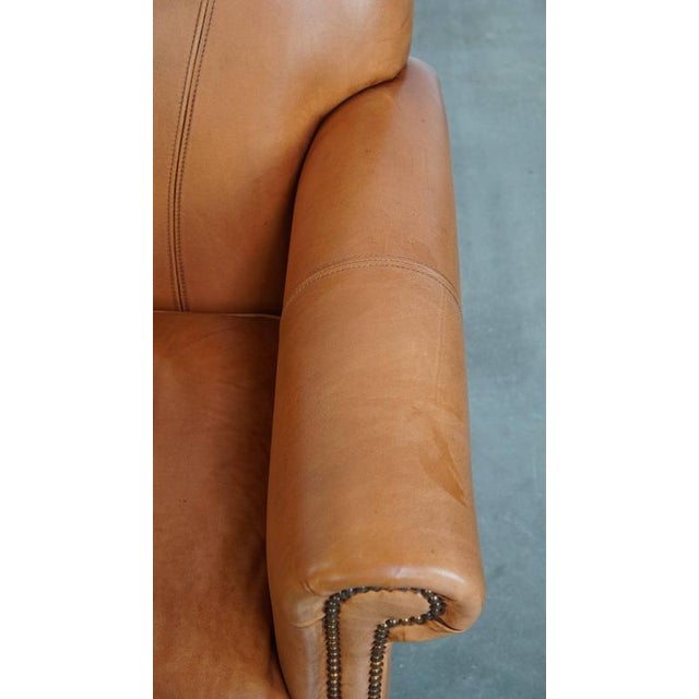 Brown Cognac-Colored Chair in Cowhide For Sale - Image 8 of 14
