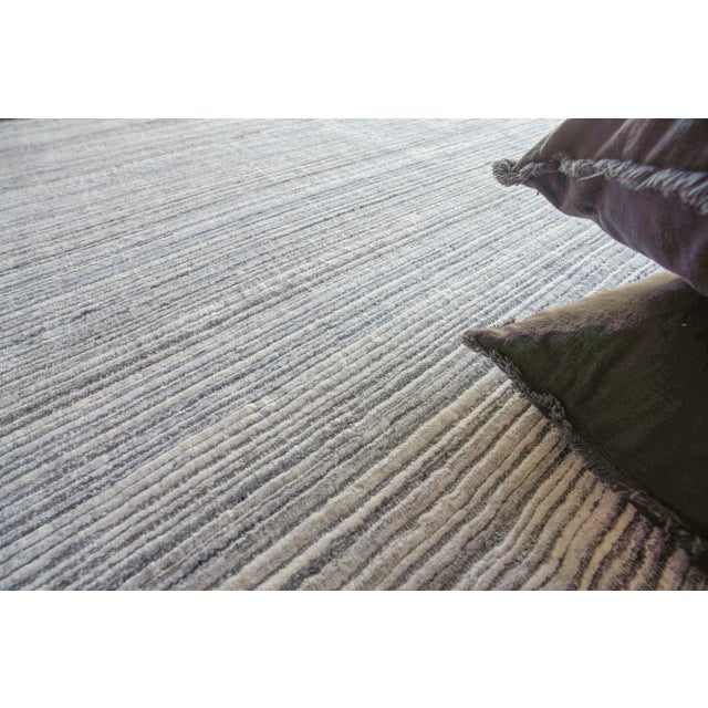 2020s Exquisite Rugs Rossini Handmade Nylon & PET Yarn Ivory/Gray Rug-12'X15' For Sale - Image 5 of 7