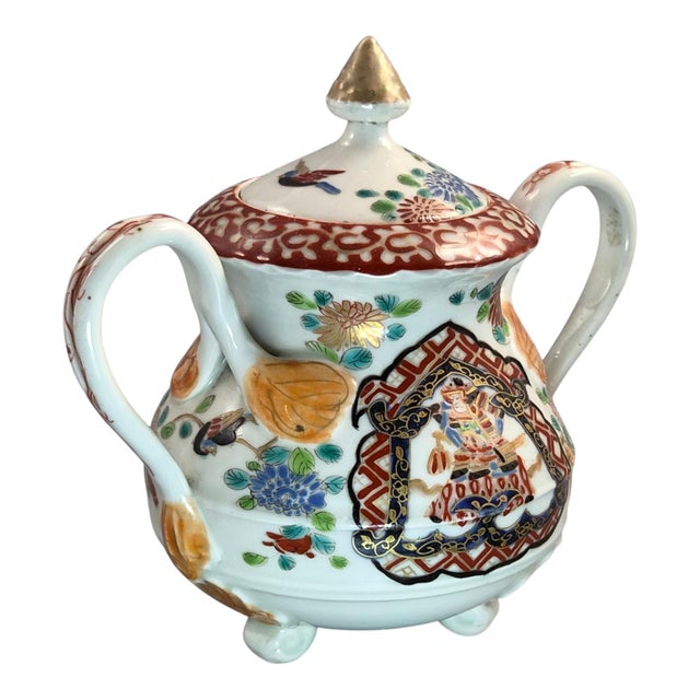 Japanese Imari Sugar Bowl and Cover by Hichozan Fukagawa for Arita For Sale - Image 6 of 14