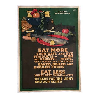 1917 "Eat More..." LN Britton Food Poster For Sale