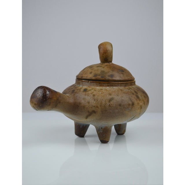 Sculptural Ceramic Vessel with Lid by Agnès Escala, 1960s For Sale - Image 12 of 12
