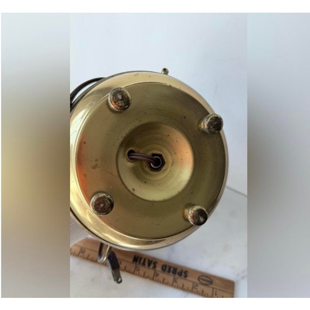 Vintage Early American Electric Brass Gas Oil Lamp Genie Lamp For Sale - Image 9 of 11