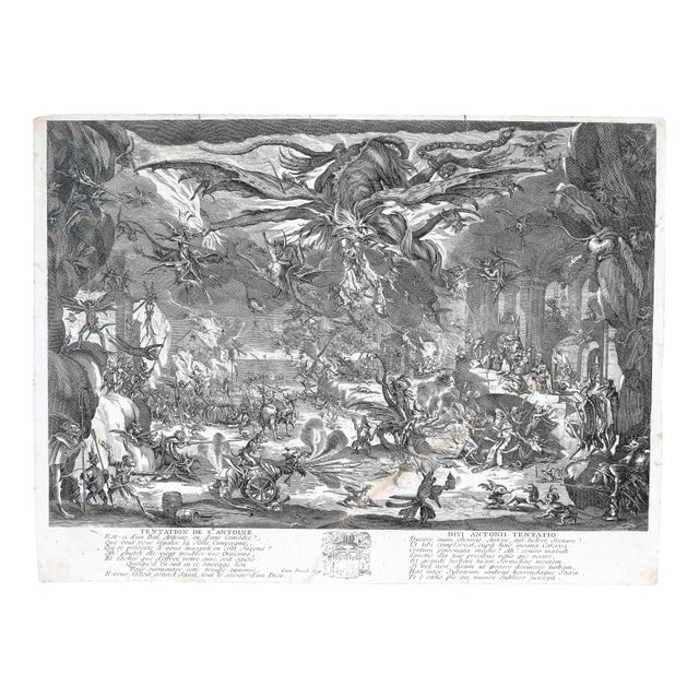 After Jacques Callot, The Temptation of Saint Anthony, Engraving, 17th Century For Sale