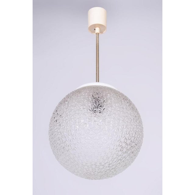 Glass Mid-Century Chandelier in Chromed Steel, Glass, and Plastic, Czech, 1960s For Sale - Image 7 of 10