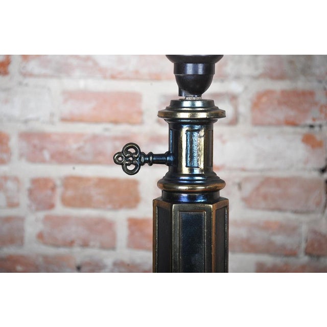 1950s Mid-Century Table Lamps in Brass and Marble Glass, France, 1950s, Set of 2 For Sale - Image 5 of 11