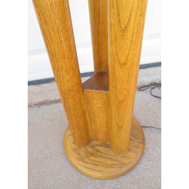 Late 20th Century Modeline Honey Oak Floor Lamp by Charles Gibilterra For Sale - Image 15 of 18