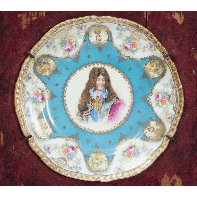 Antique 19th Century Ceremonial Plates in Polychrome Sèvres Porcelain, France, Set of 2 For Sale - Image 3 of 6