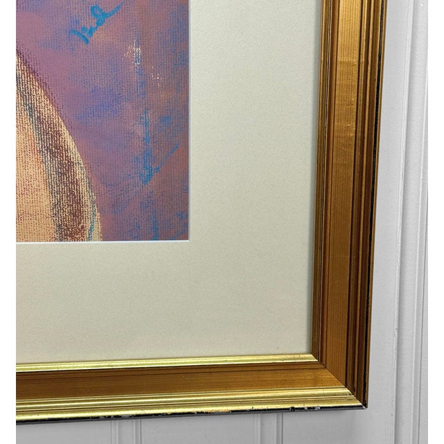 Drawing/Sketching Materials Vintage Abstract Male Expressionist Nude Pastel Signed Original Art - 2x3 For Sale - Image 7 of 10