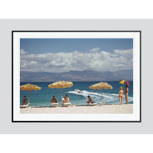 Modern Private Island, Philippines 1973 by Slim Aarons Framed C-Print For Sale - Image 3 of 3