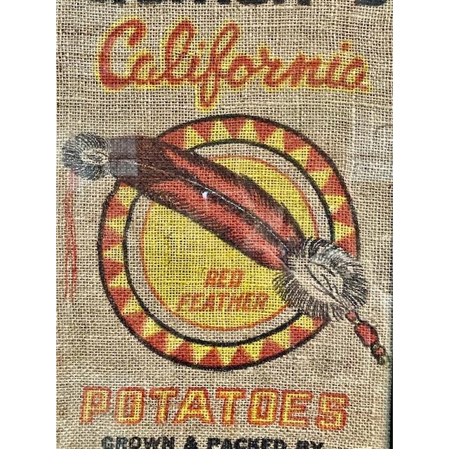California Red Feather potatoes Graphic Advertisement from 1930s. Our vintage graphic display is bright and vibrant with...
