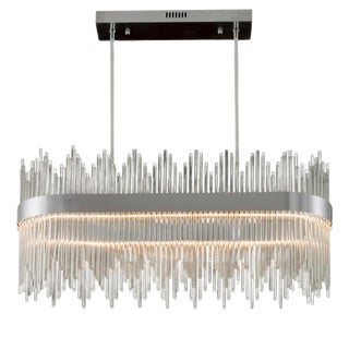 Collection Spiga Chandelier in Metal and Glass by Jago For Sale