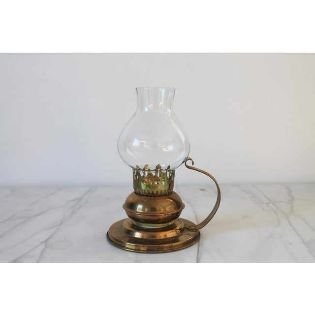Farmhouse Vintage Brass Candle Holder For Sale - Image 3 of 10