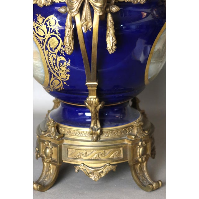 Large Sèvres Bowl Mounted in Bronze, 1800s For Sale - Image 3 of 14