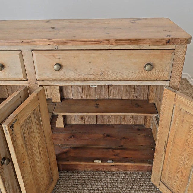 Antique English Pine Sideboard - Circa 1870 For Sale - Image 10 of 13
