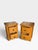 Postmodern Rustic Wooden Bedside Tables, 2000, Set of 2 For Sale - Image 3 of 8